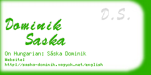 dominik saska business card