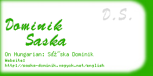 dominik saska business card